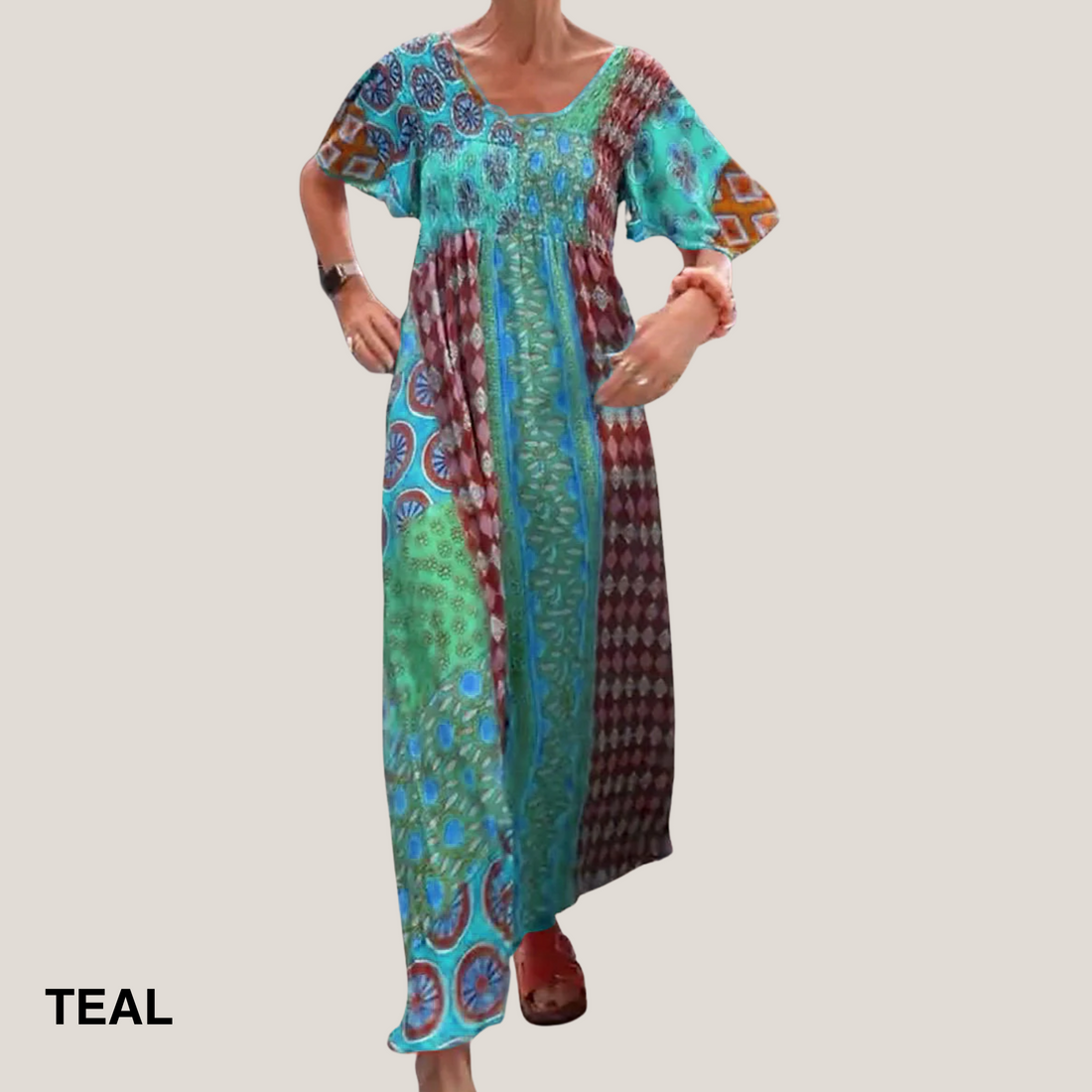 Vanessa | Elegant Paisley Midi Dress