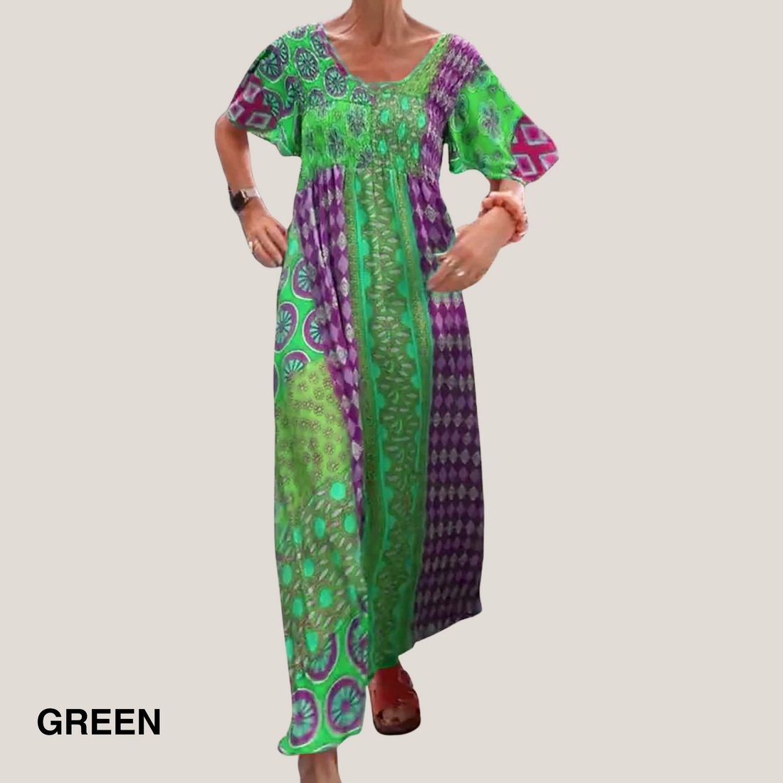 Vanessa | Elegant Paisley Midi Dress