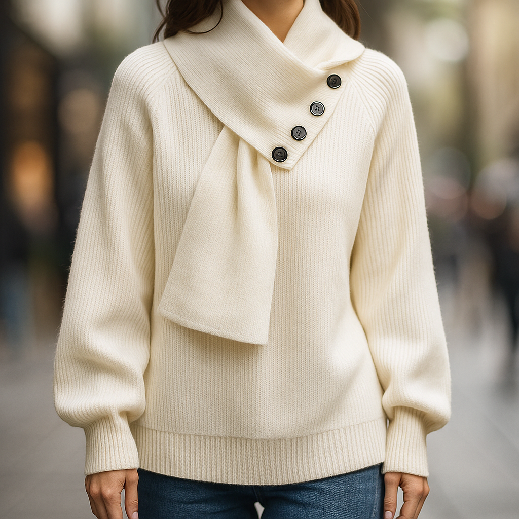 Imogen | Cozy Scarf-Neck Sweater