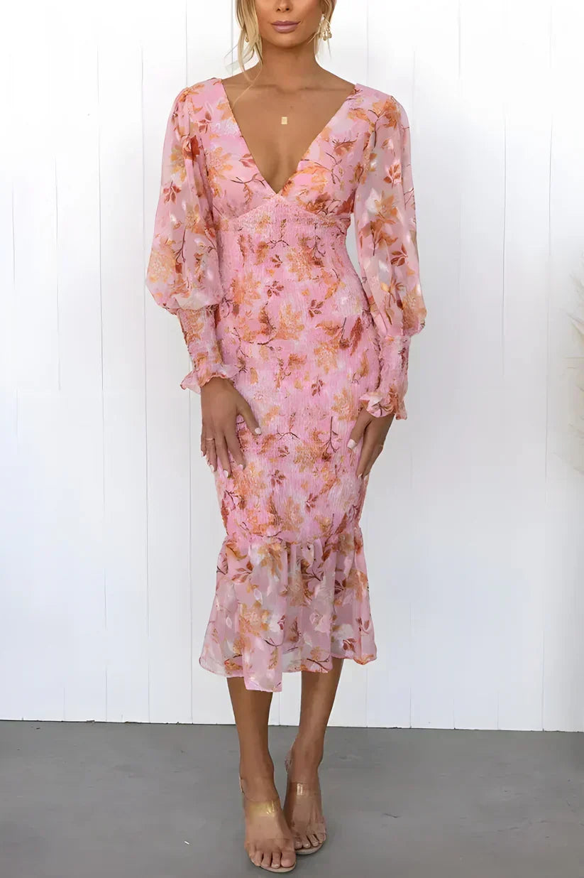Julia | Wedding Guest Floral Dress Evening