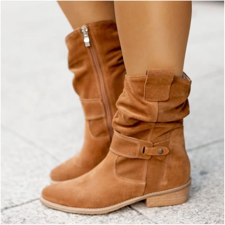Zes | Stylish Suede Knee Boots