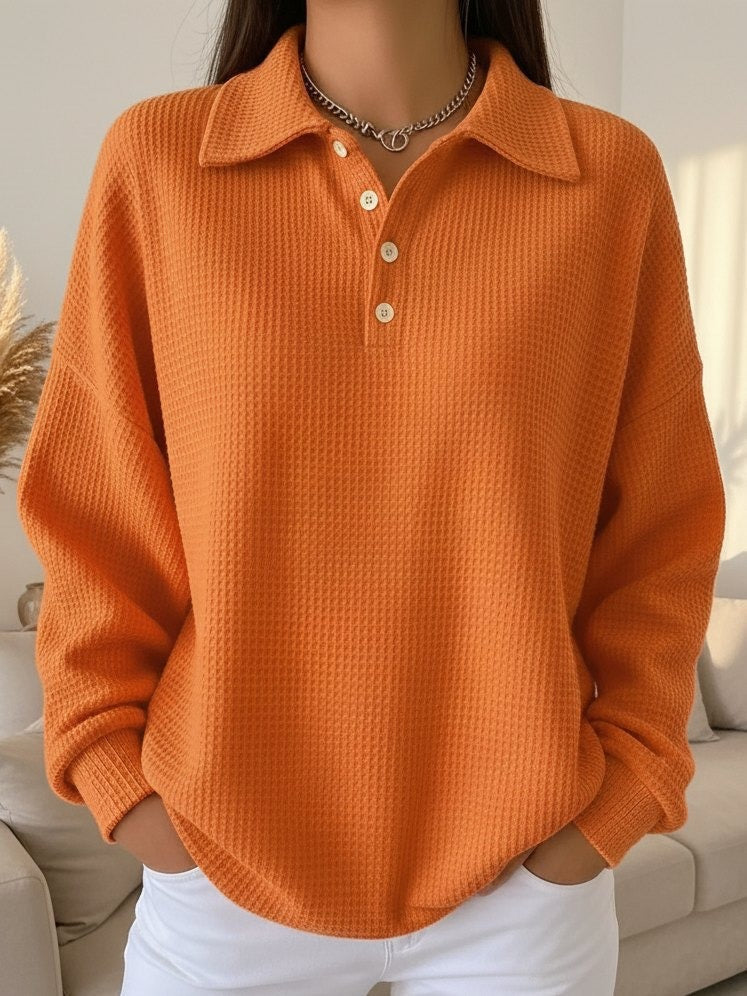 Sky | Textured Polo Sweater