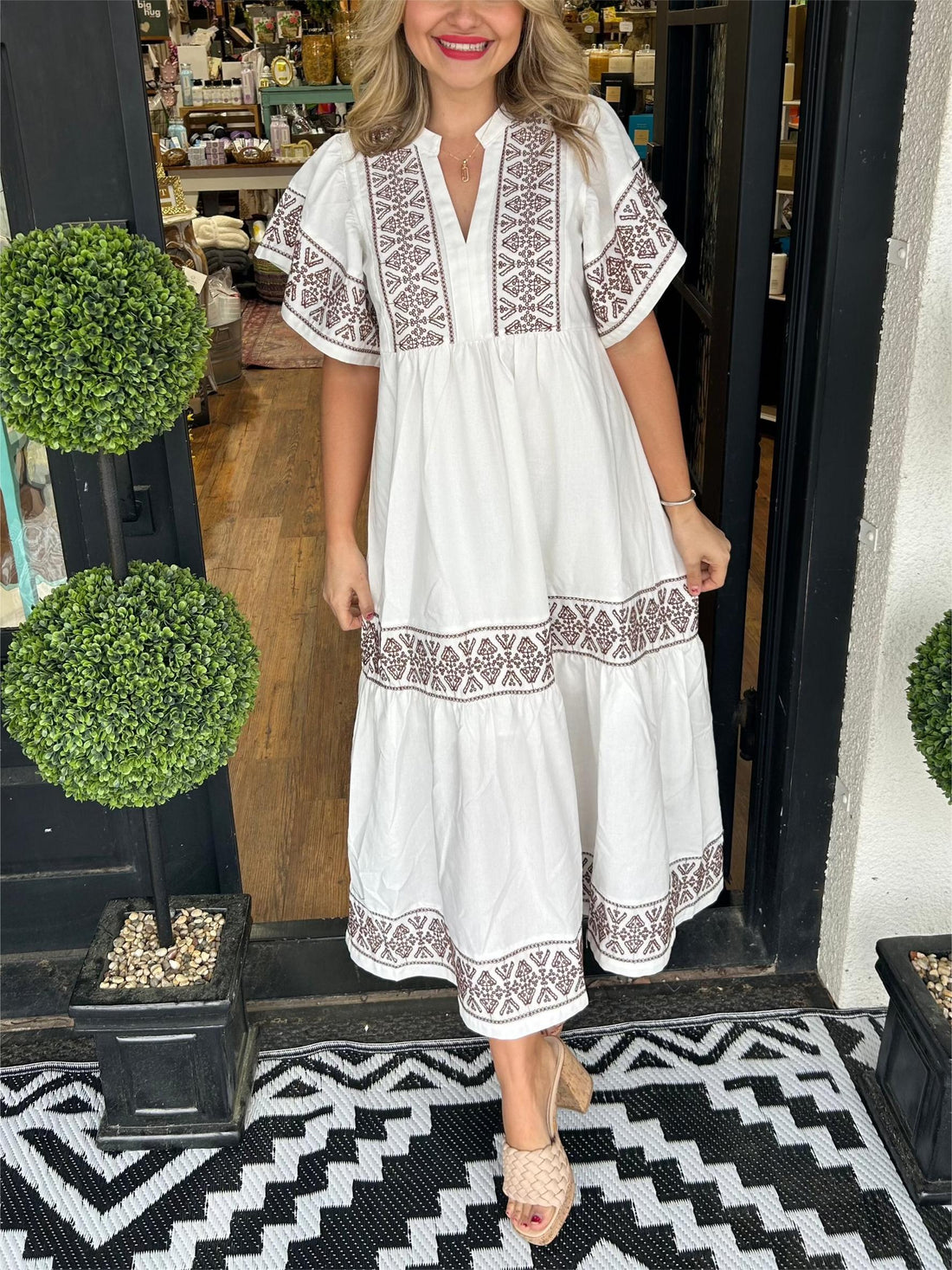 Cassandra | Women's Tummy Control Boho Flowy Loose Fit Dress