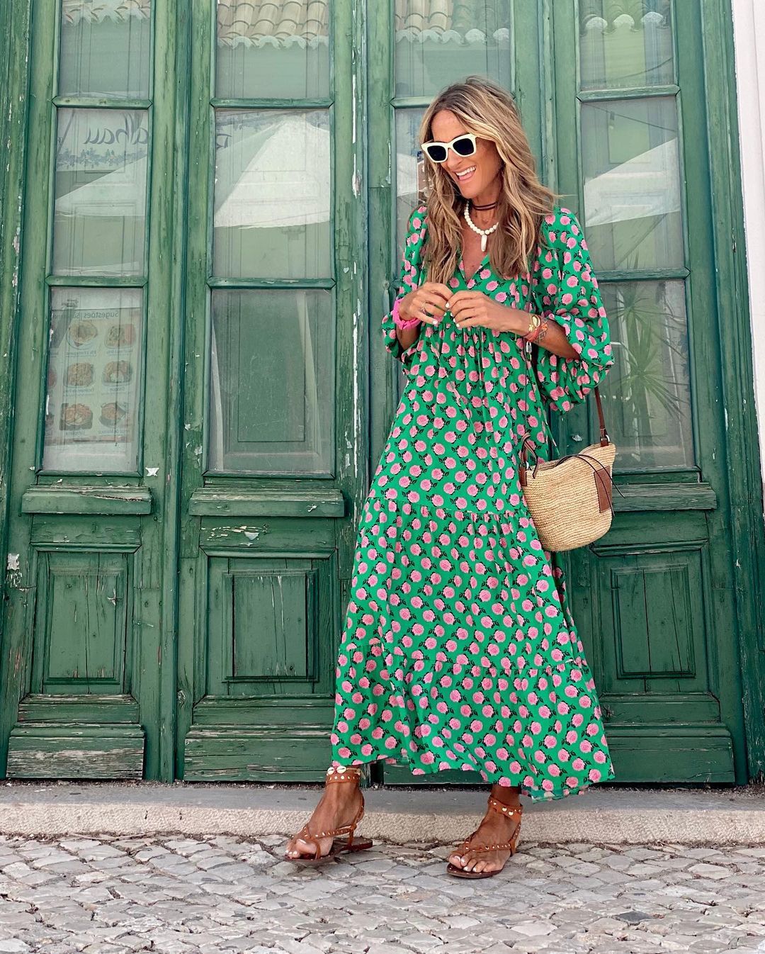 Haven | Floral Puff Sleeve Tiered Maxi Summer Dress