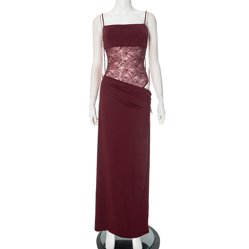 Felicia | Long Dress with Lace Detail