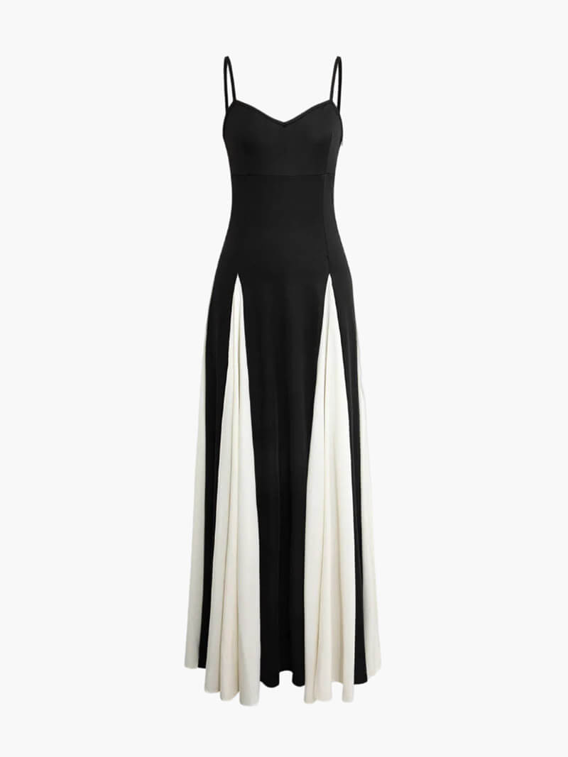 Paloma | Elegant Black-and-White Maxi Dress