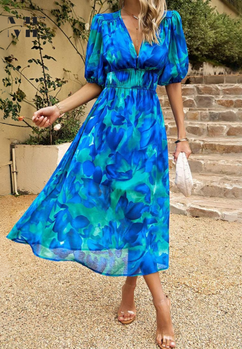 Monica | Elegant Floral Dress