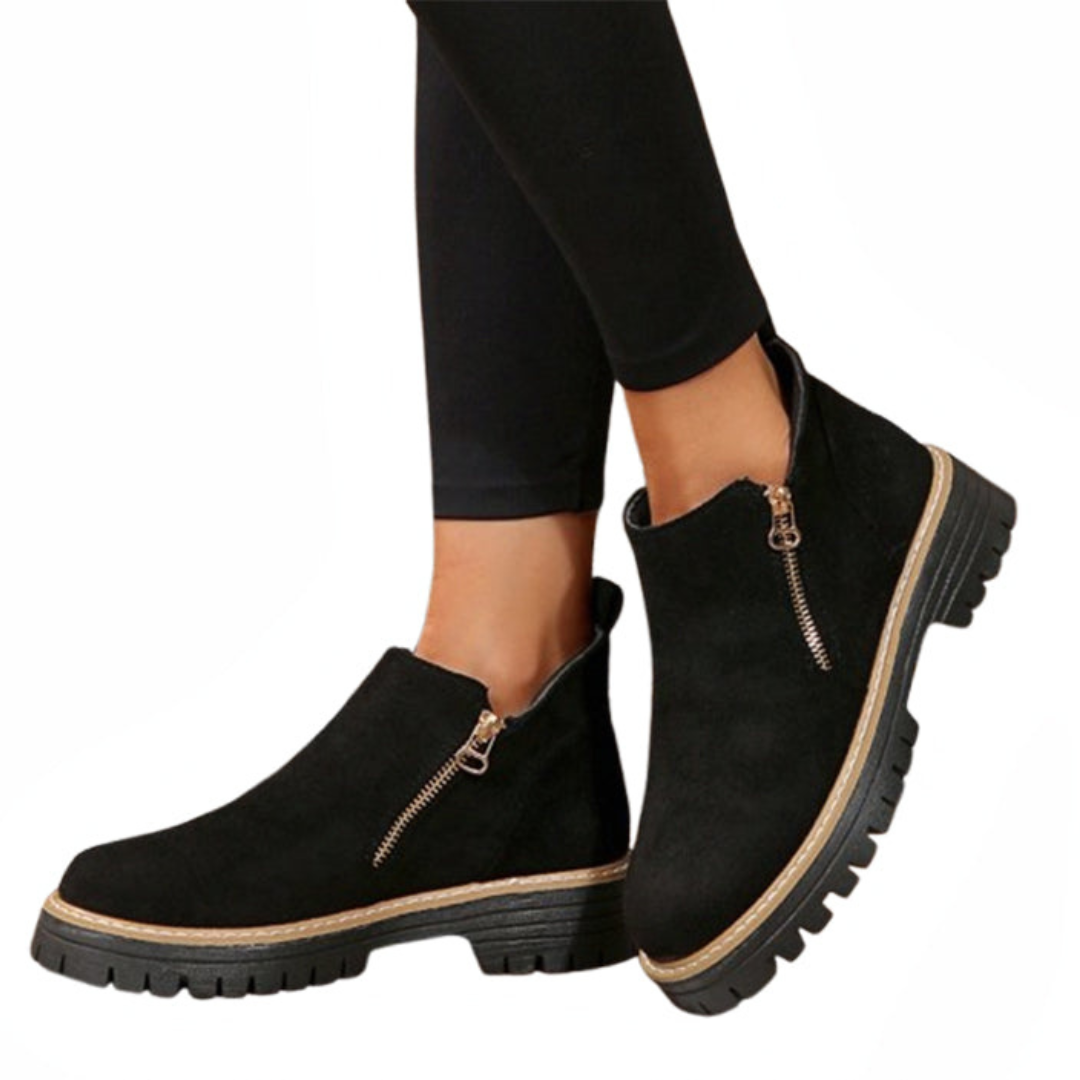 Leryn | Women's Platform Ankle Boots with Side Zipper