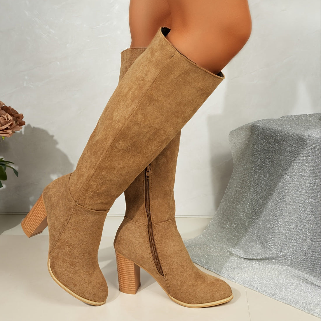 Walburga | Women's Wide Calf Western Cowboy Knee-High Boots