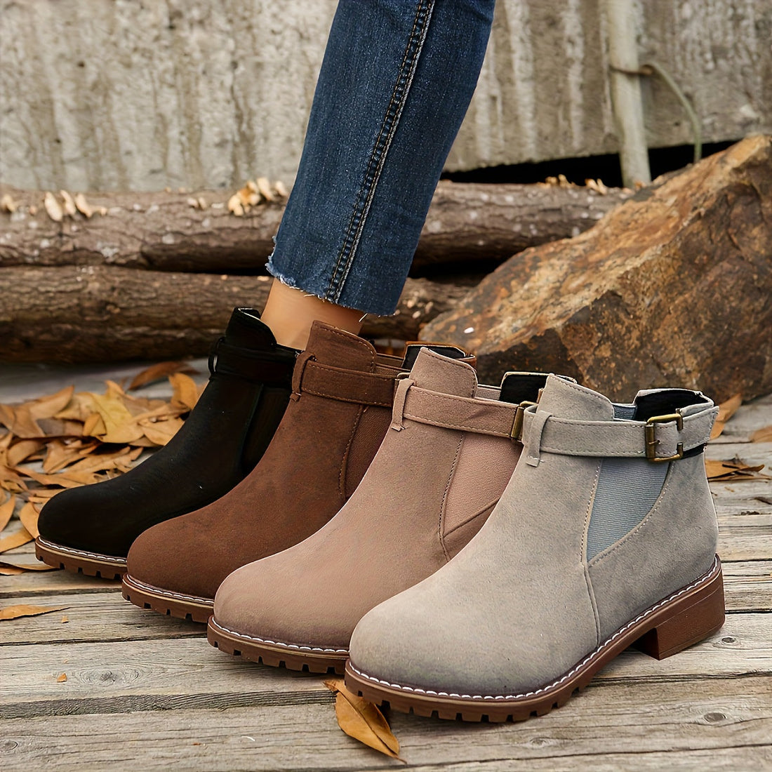Nerida | Chelsea Ankle Boots with Buckle