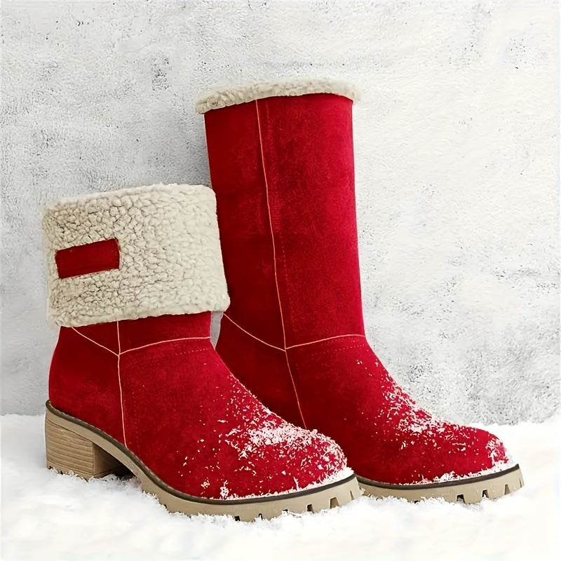 Delancey | Fleece Lined Ankle Boots with Block Heel
