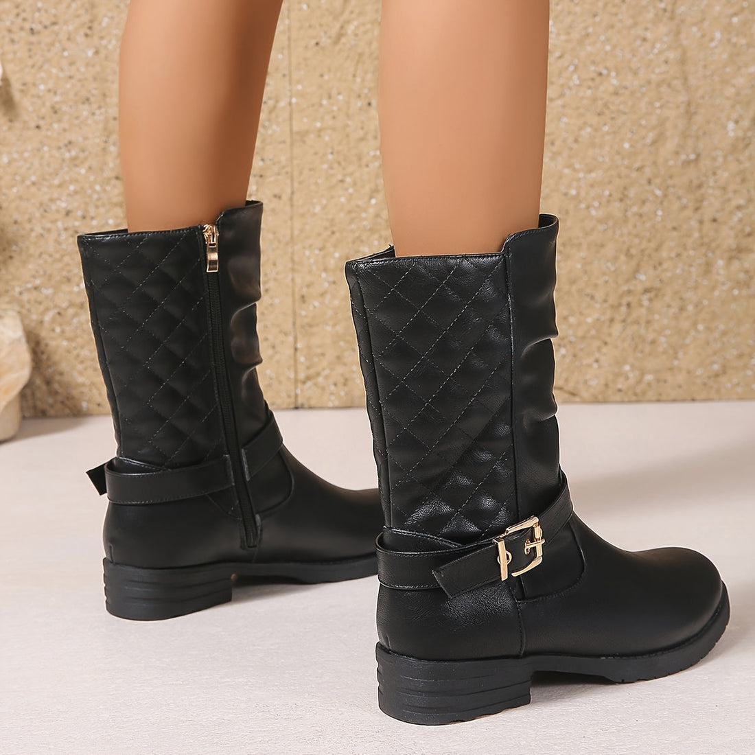 Blithe | Women's Mid-Calf Buckle Boots