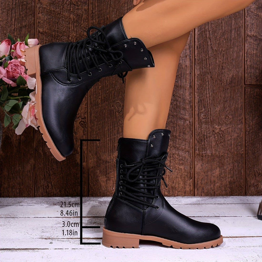 Darla | Lace-Up Combat Ankle Boot
