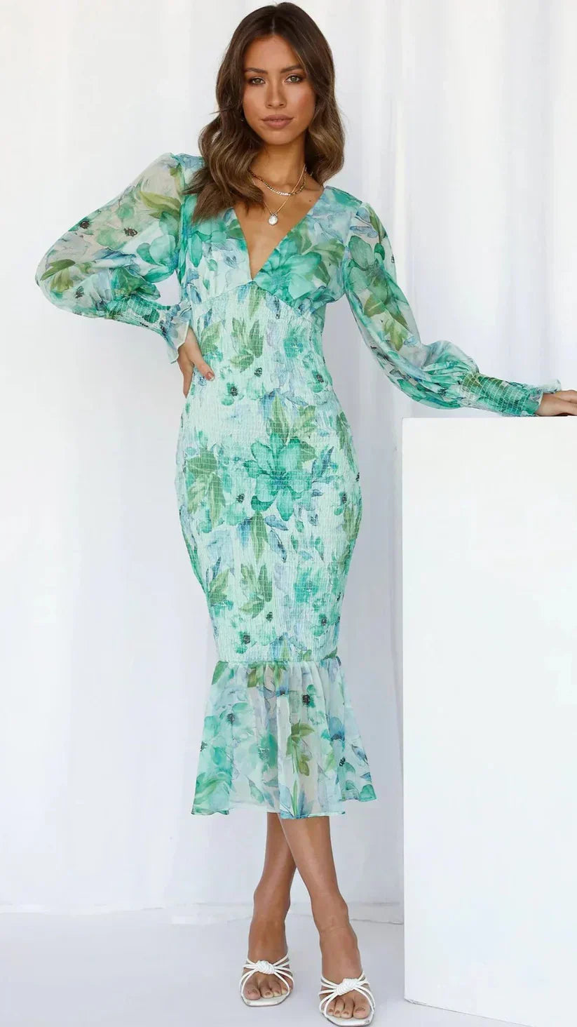 Julia | Wedding Guest Floral Dress Evening