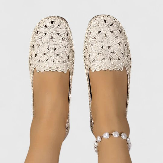 Lydia | Women's Perforated Slip On Flats