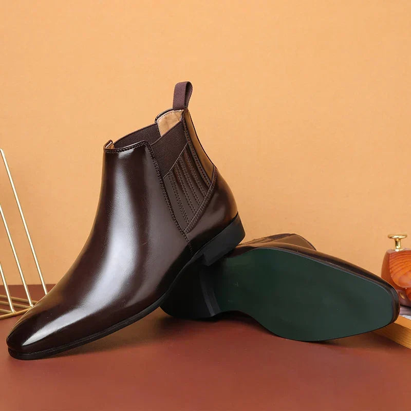 Edwina | Women's Chelsea Ankle Boot in Dark Brown