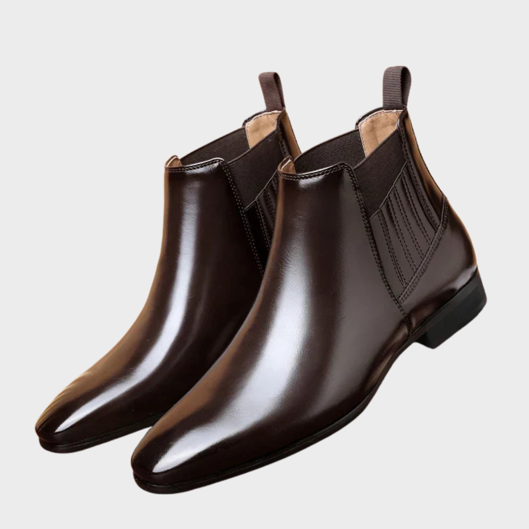 Edwina | Women's Chelsea Ankle Boot in Dark Brown