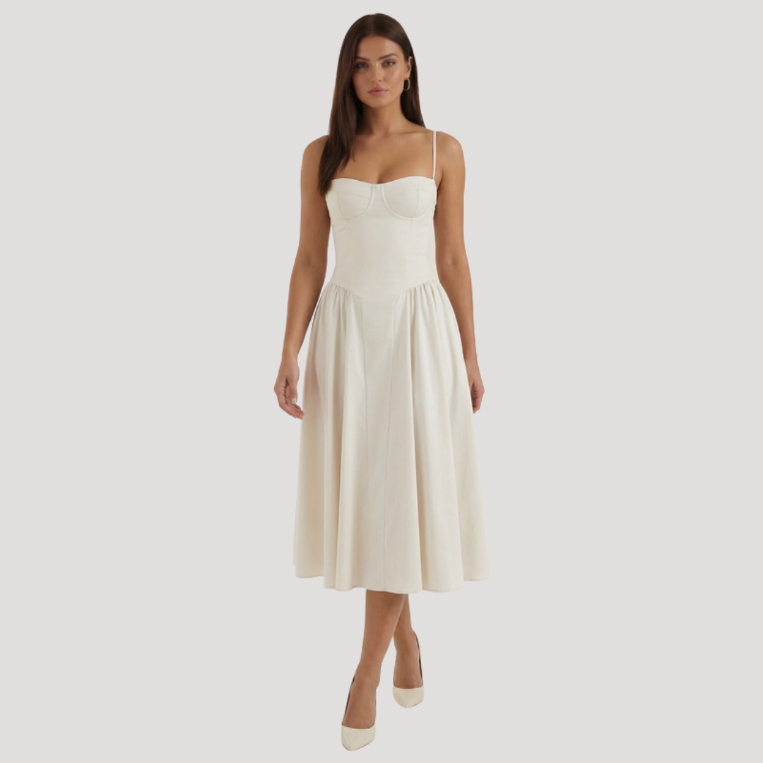 Thessaly | Women's Sweetheart Midi Dress