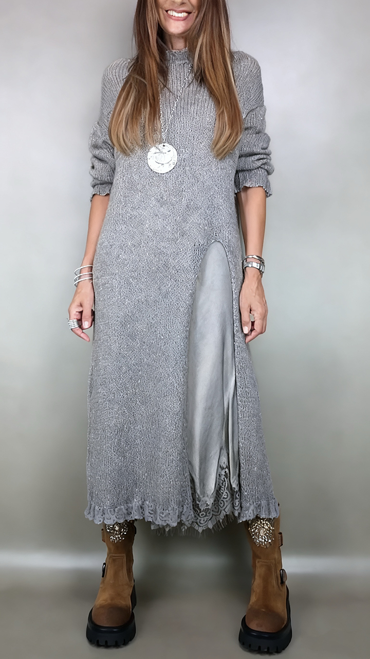 Saoirse | Women's Knit Sweater Dress Long Sleeve Midi