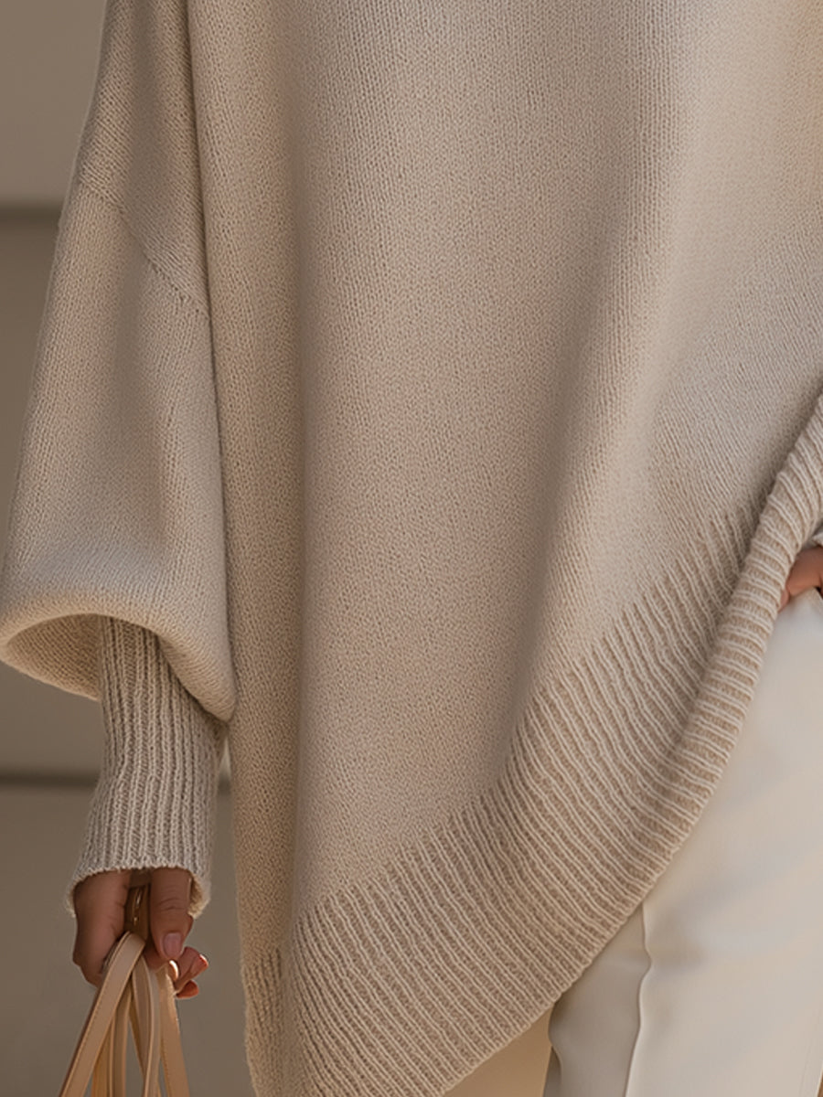 Lillian | Women's Oversized Draped Knit Sweater Dress