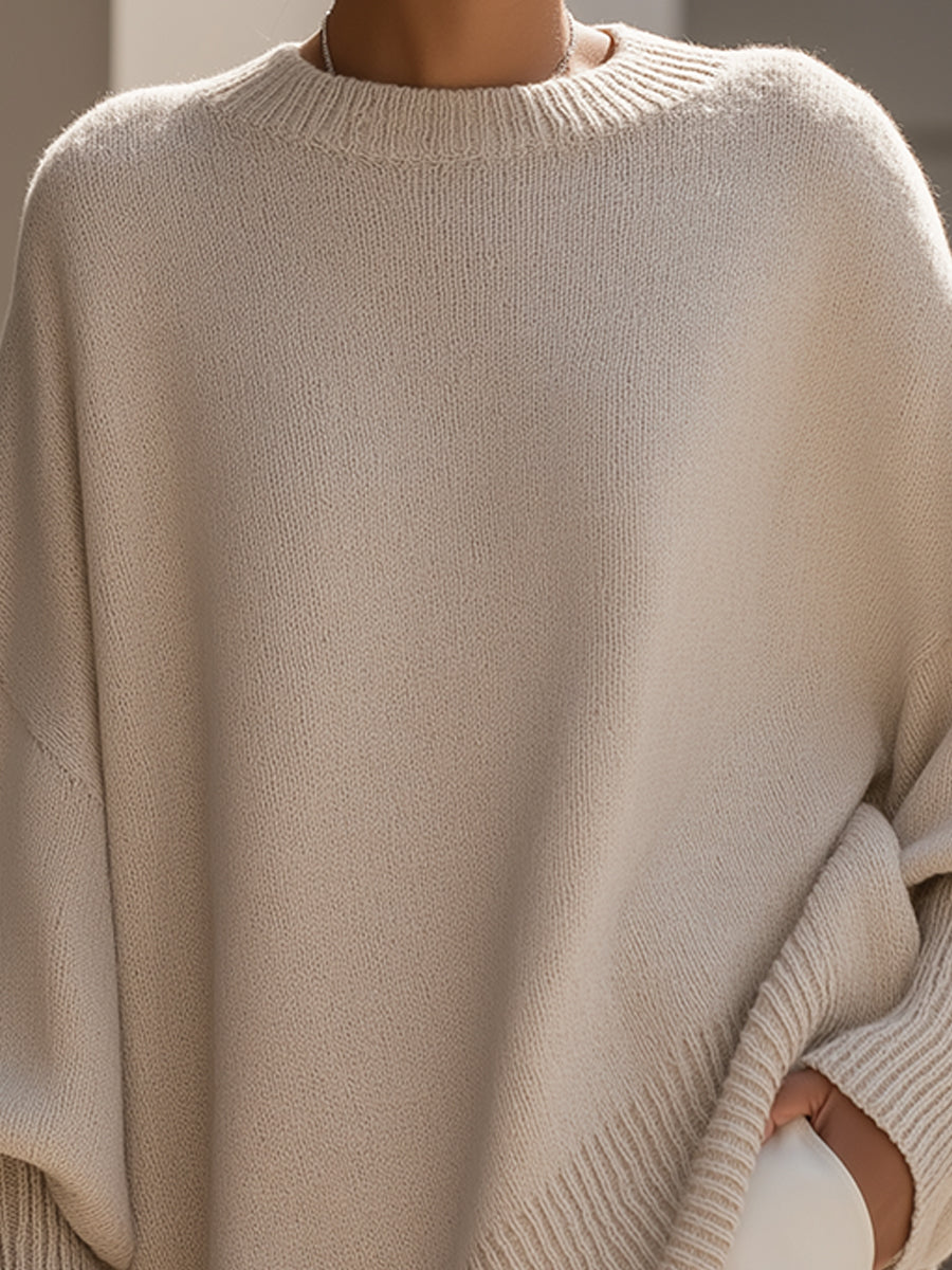 Lillian | Women's Oversized Draped Knit Sweater Dress