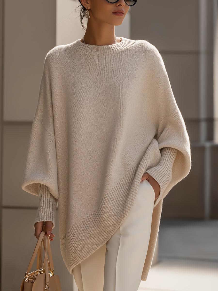 Lillian | Women's Oversized Draped Knit Sweater Dress