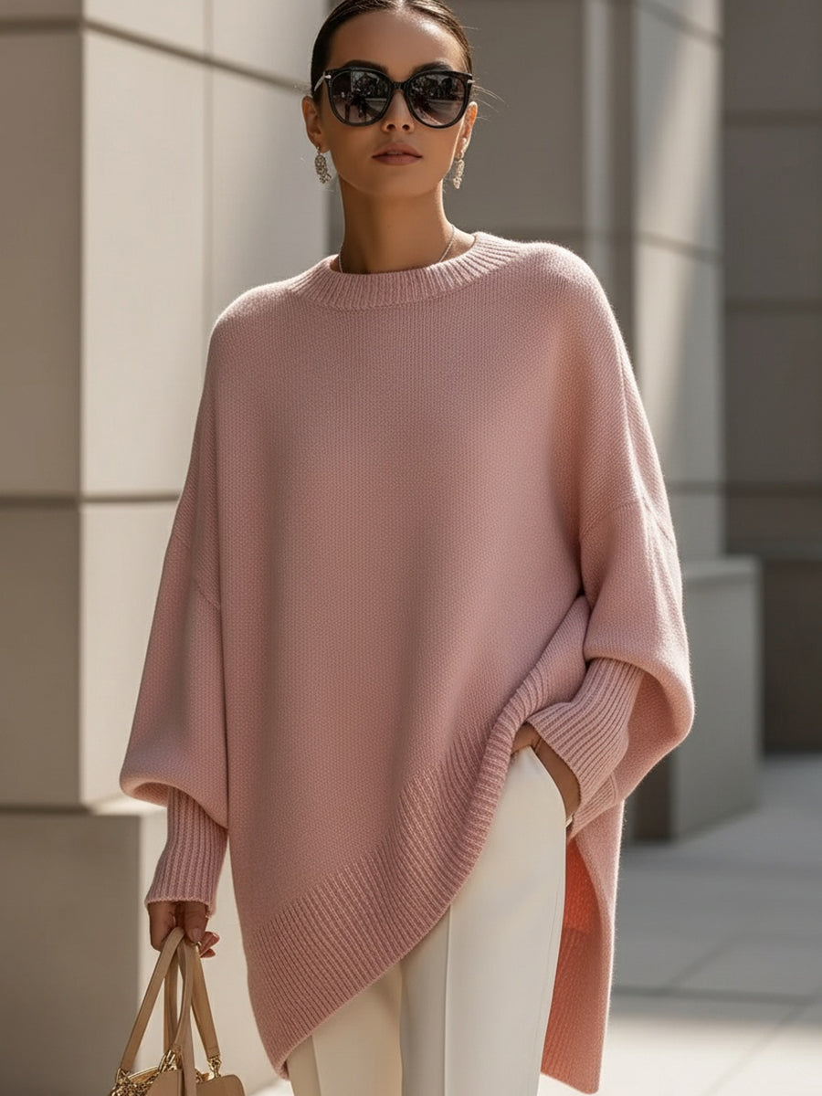 Lillian | Women's Oversized Draped Knit Sweater Dress