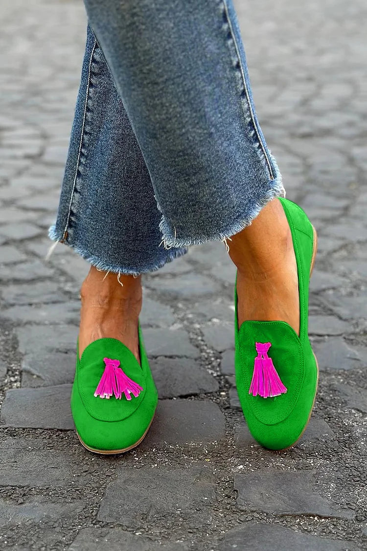 Cassidy | Tassel Accent Loafers