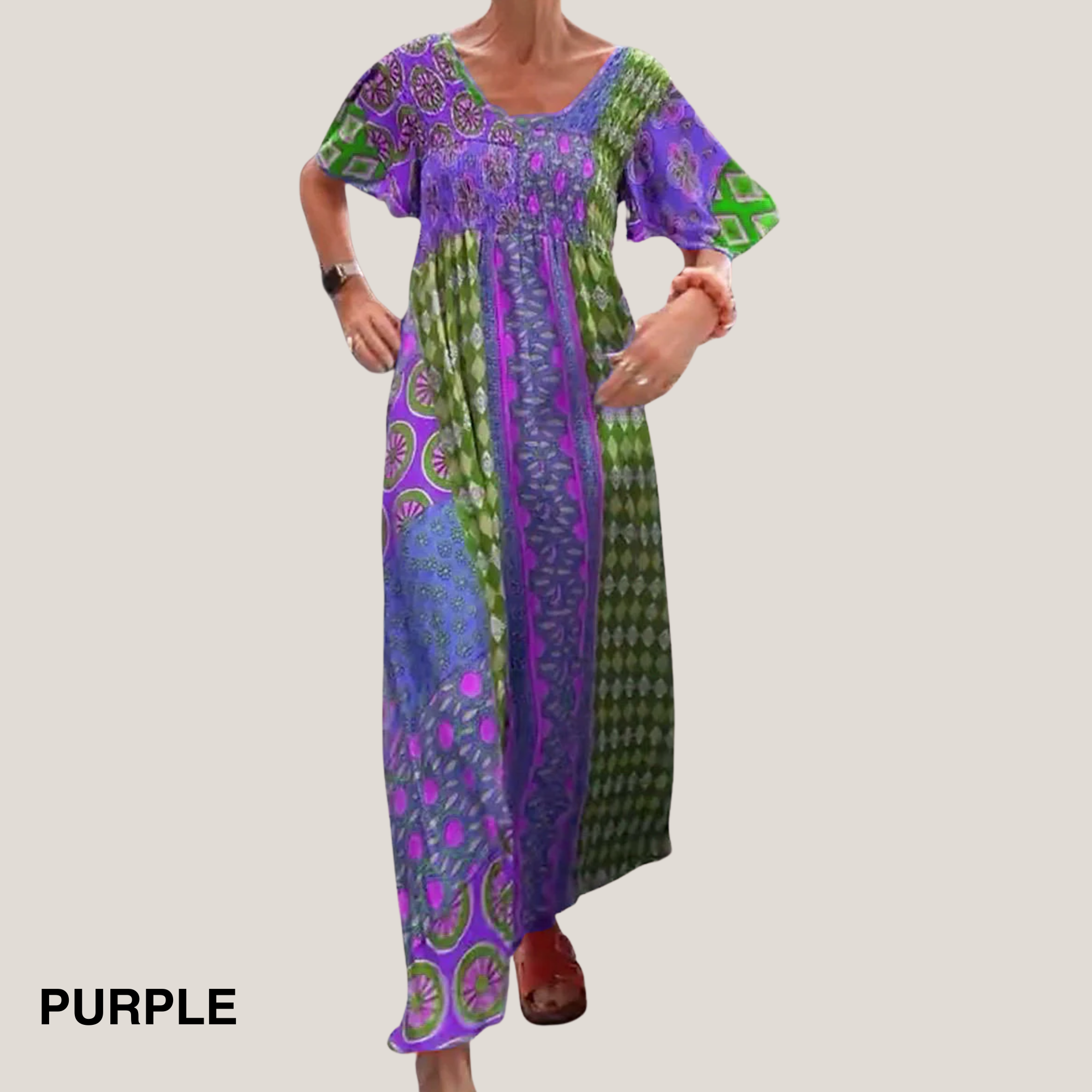 Vanessa | Elegant Paisley Midi Dress