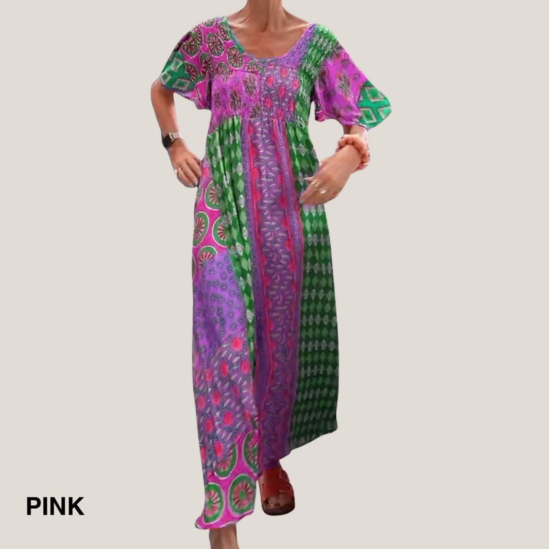 Vanessa | Elegant Paisley Midi Dress