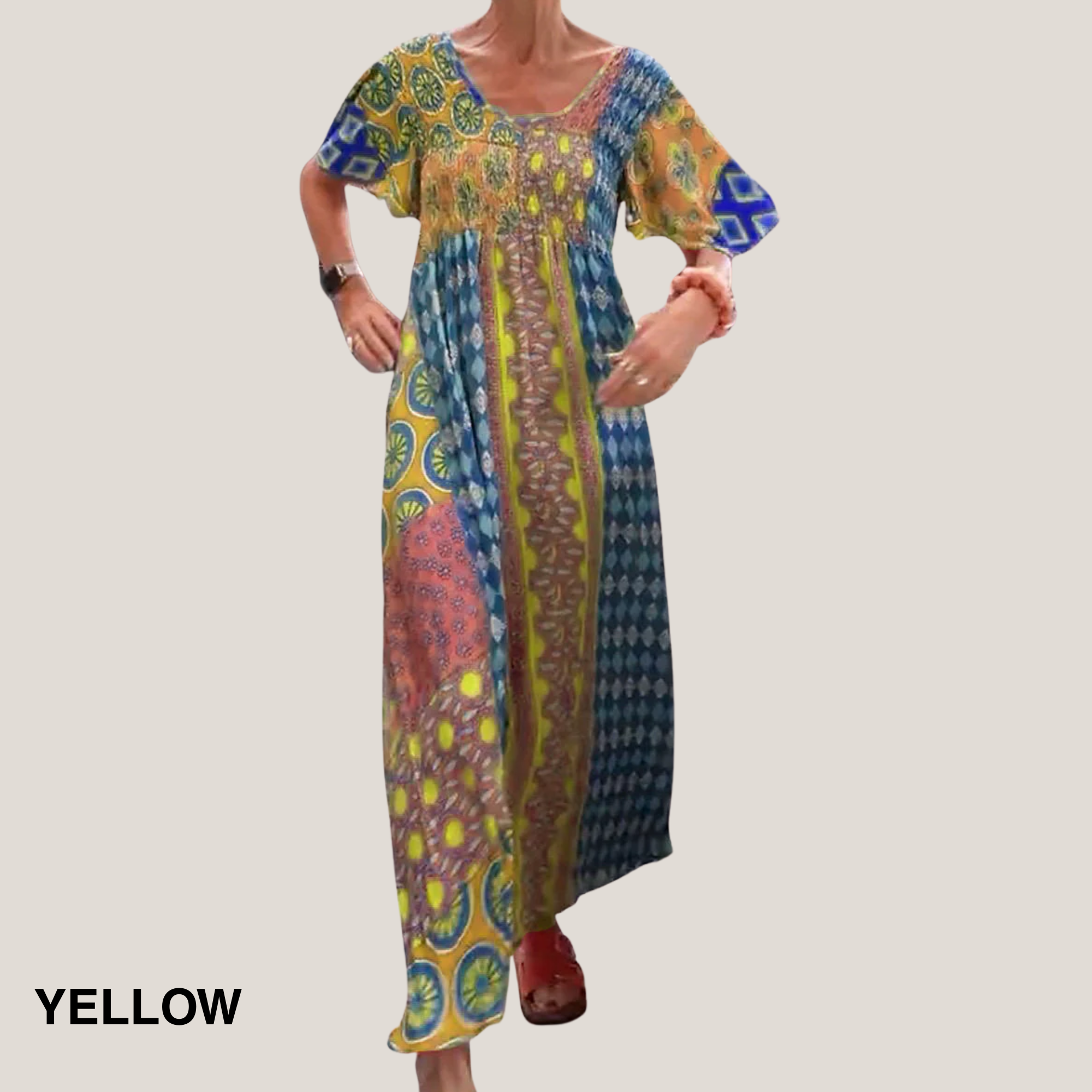 Vanessa | Elegant Paisley Midi Dress