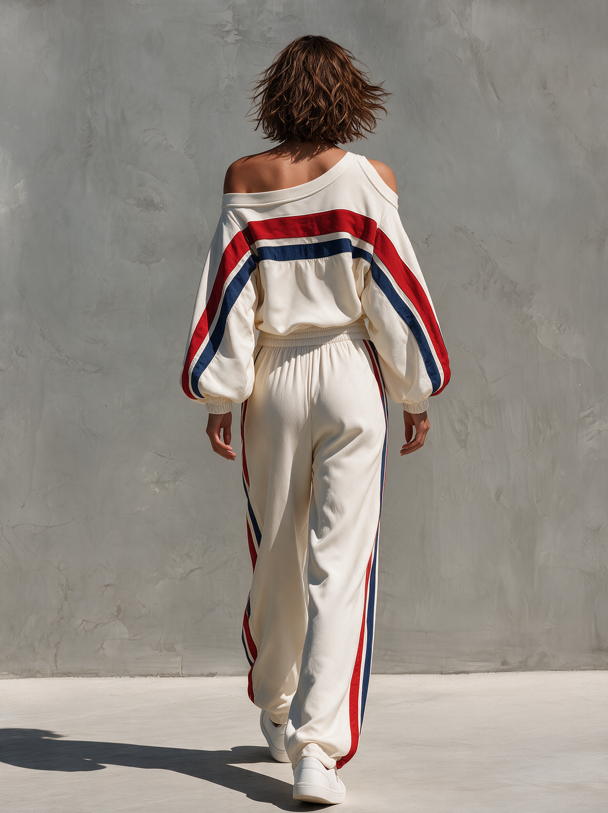 Marielle | Women's Off-Shoulder Sweatshirt and Pants Two-Piece Set
