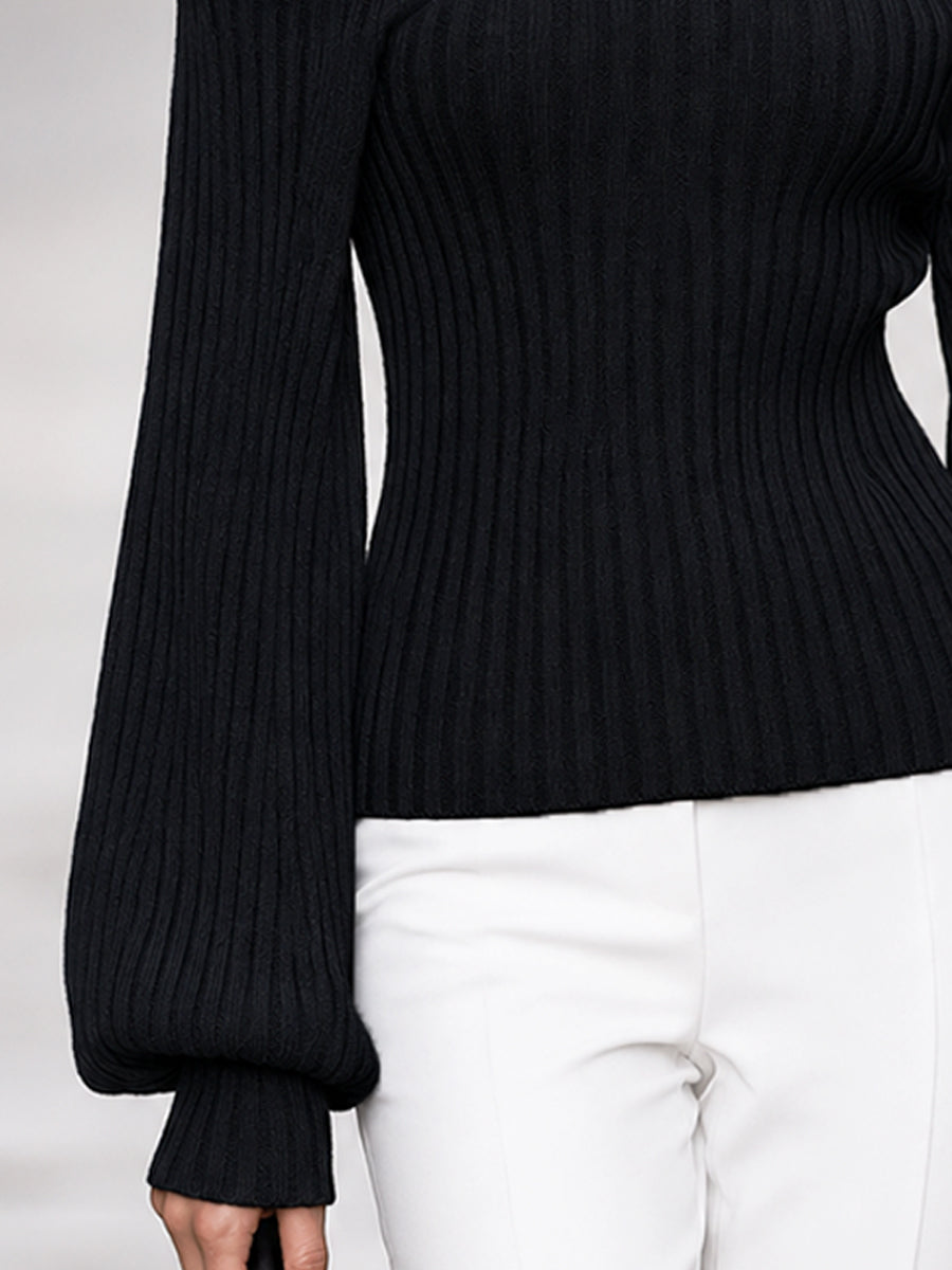 Marisol | Women's Sheer Mesh Yoke Off-Shoulder Knit Sweater