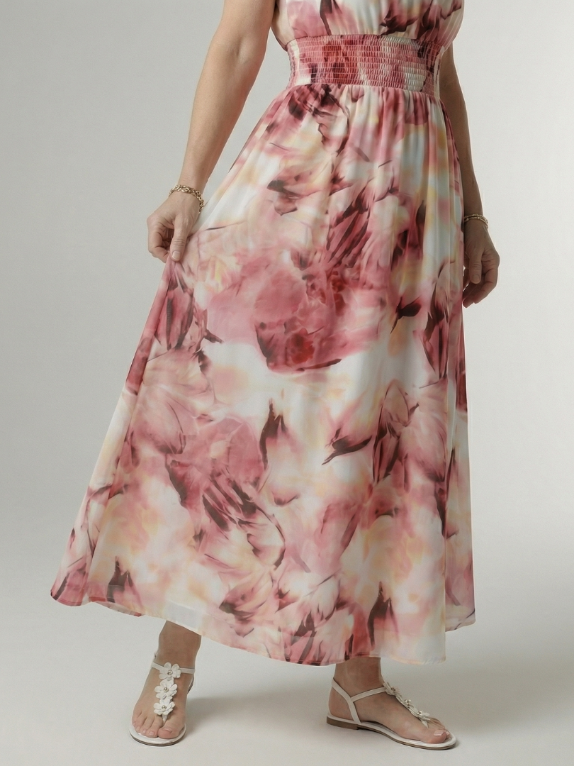 Adalyn | Women's Gathered Halter Midi Dress