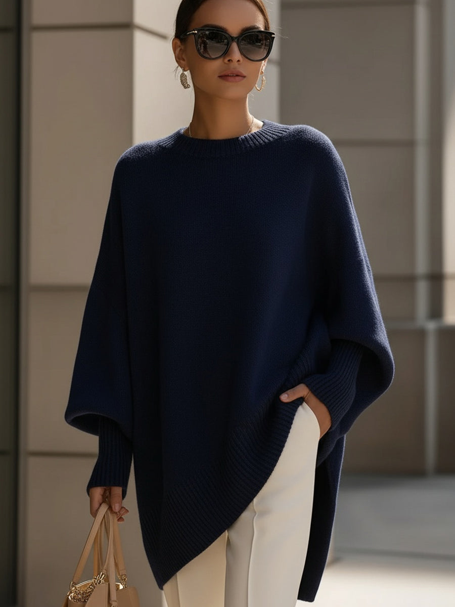 Lillian | Women's Oversized Draped Knit Sweater Dress