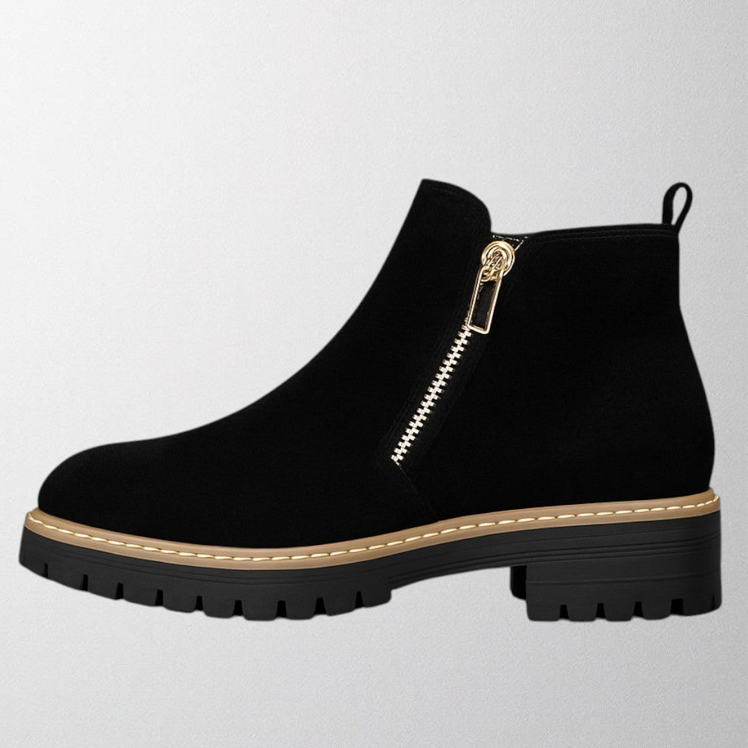 Elma | Women's shoe with round toe and side zip fastening