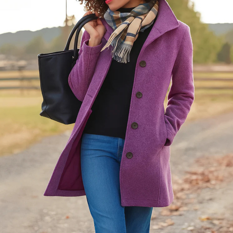 Aubrey | Women's Classic Button-Front Trench Coat