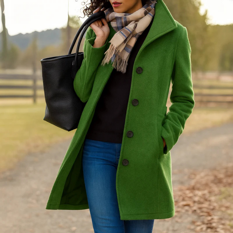 Aubrey | Women's Classic Button-Front Trench Coat
