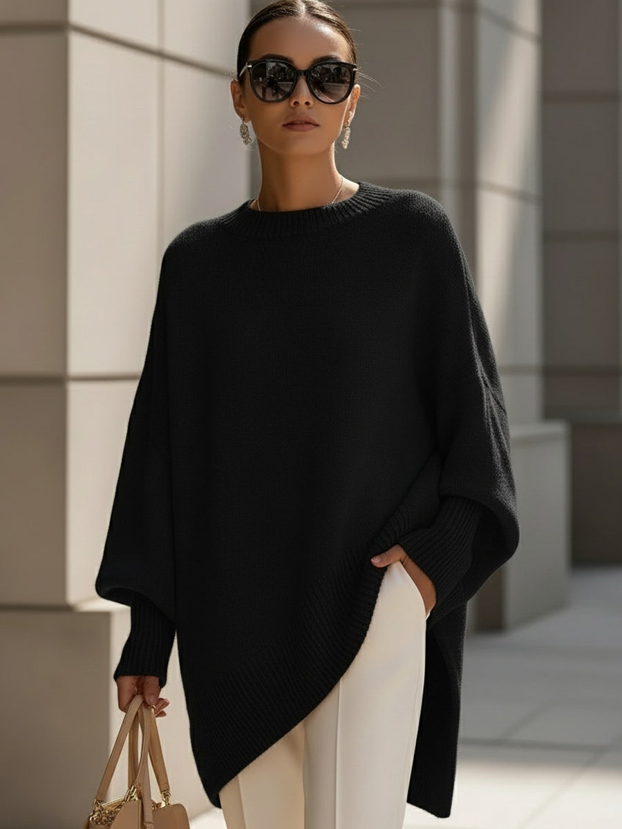Lillian | Women's Oversized Draped Knit Sweater Dress
