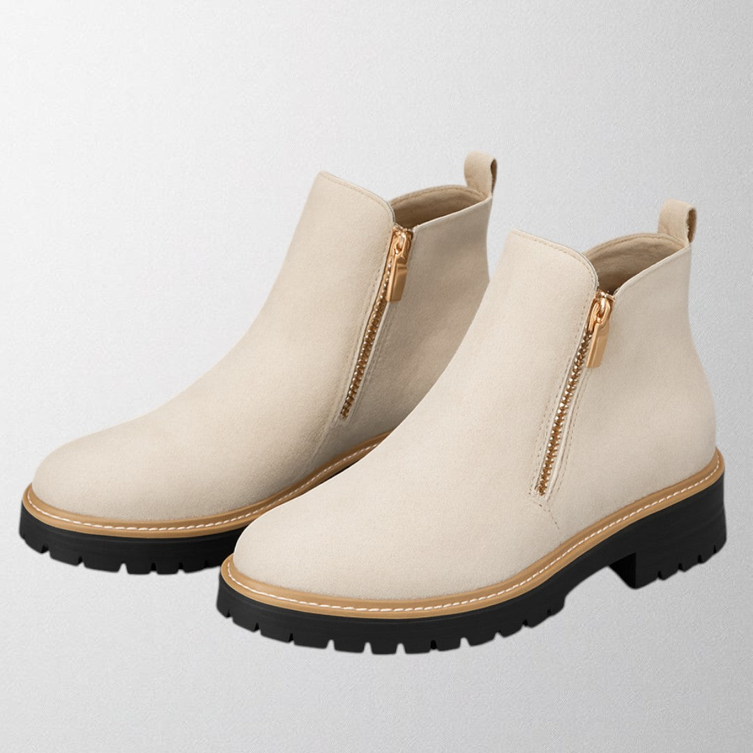 Elma | Women's shoe with round toe and side zip fastening