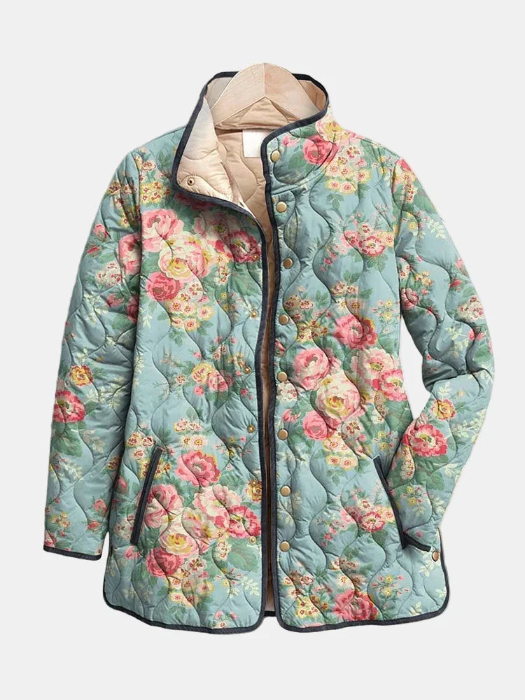 Eliza | Quilted Floral Print Jacket