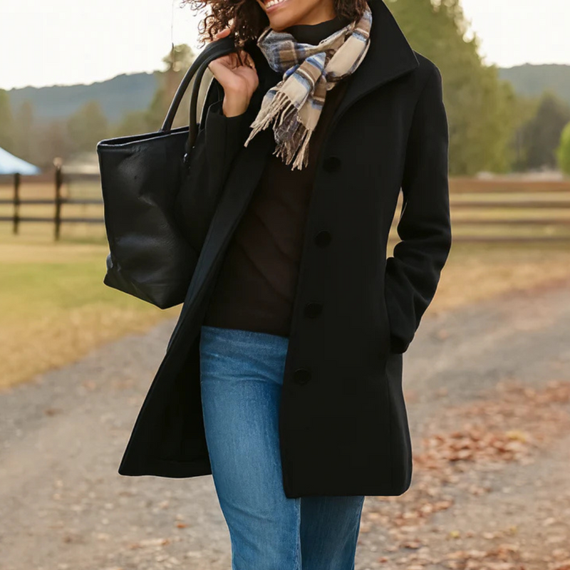 Aubrey | Women's Classic Button-Front Trench Coat