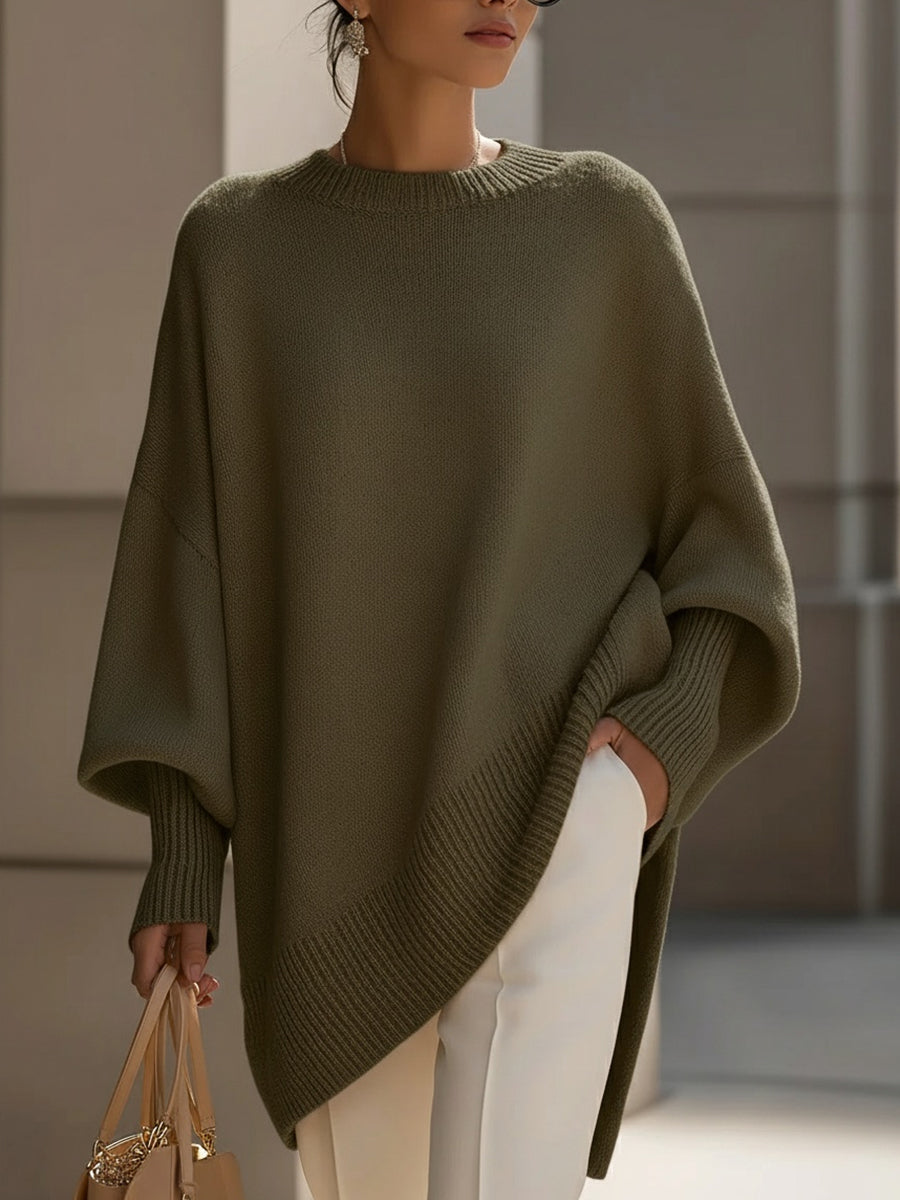 Lillian | Women's Oversized Draped Knit Sweater Dress