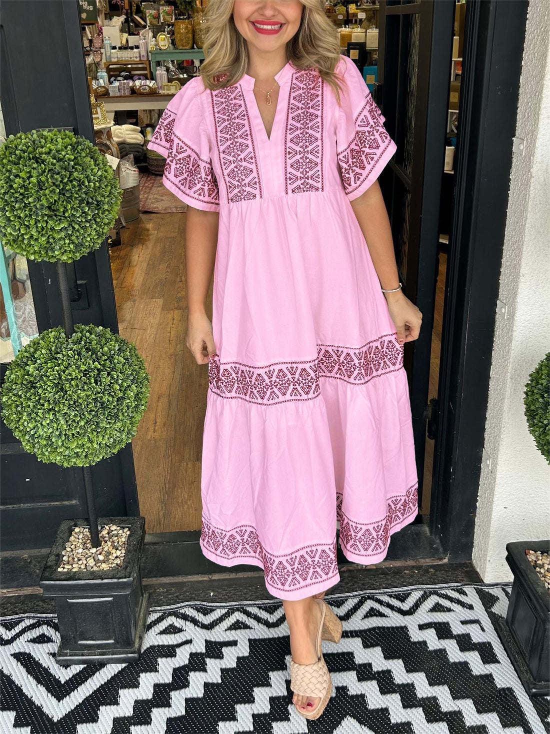 Cassandra | Women's Tummy Control Boho Flowy Loose Fit Dress
