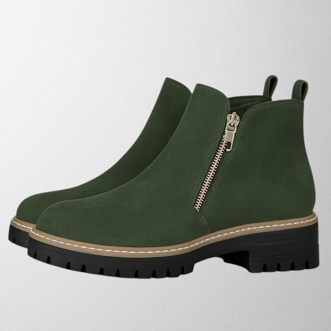 Elma | Women's shoe with round toe and side zip fastening