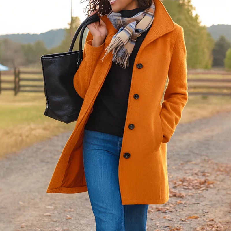 Aubrey | Women's Classic Button-Front Trench Coat