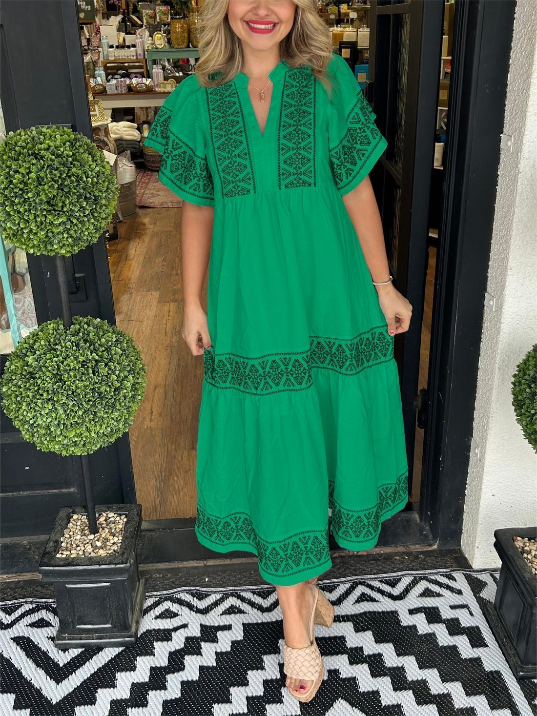 Cassandra | Women's Tummy Control Boho Flowy Loose Fit Dress