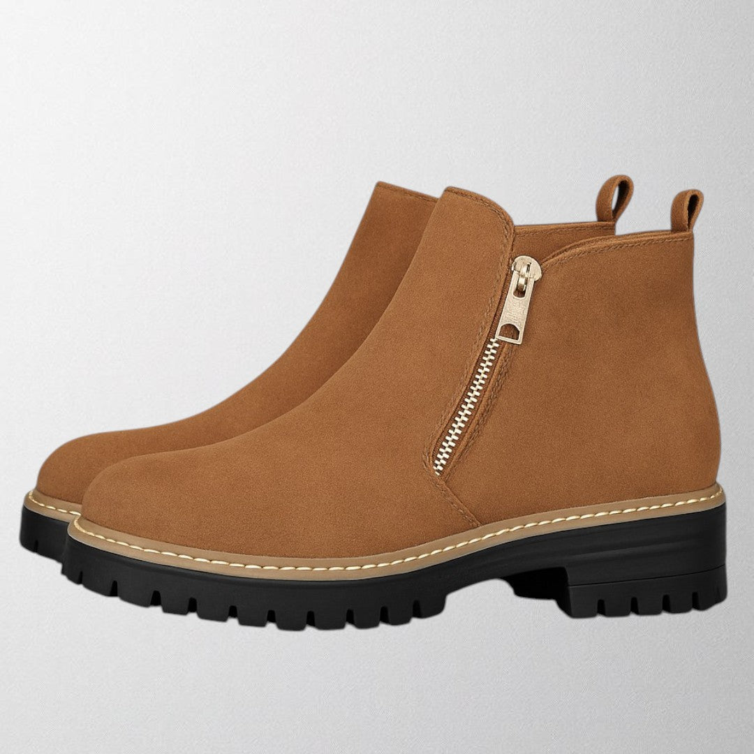 Elma | Women's shoe with round toe and side zip fastening