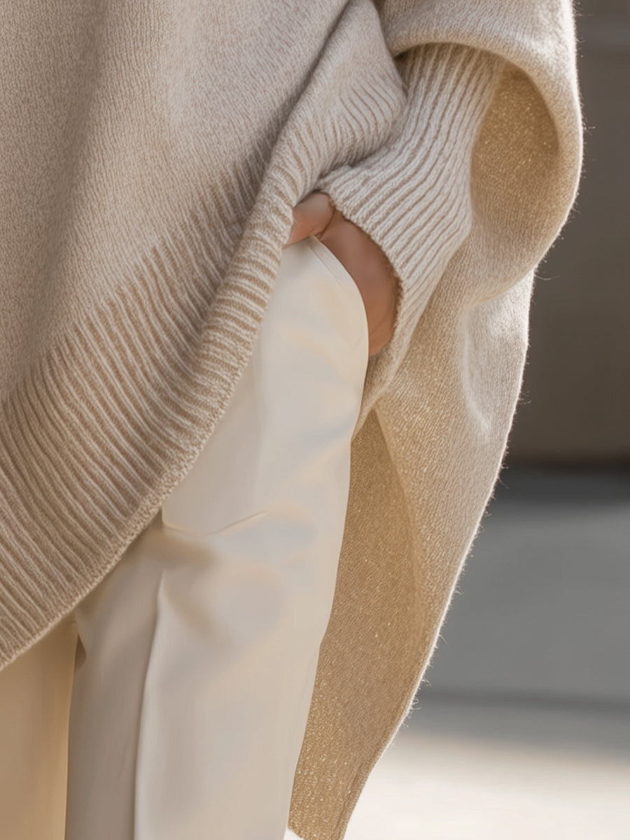 Lillian | Women's Oversized Draped Knit Sweater Dress