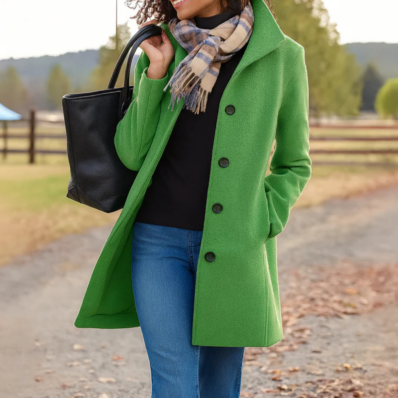 Aubrey | Women's Classic Button-Front Trench Coat
